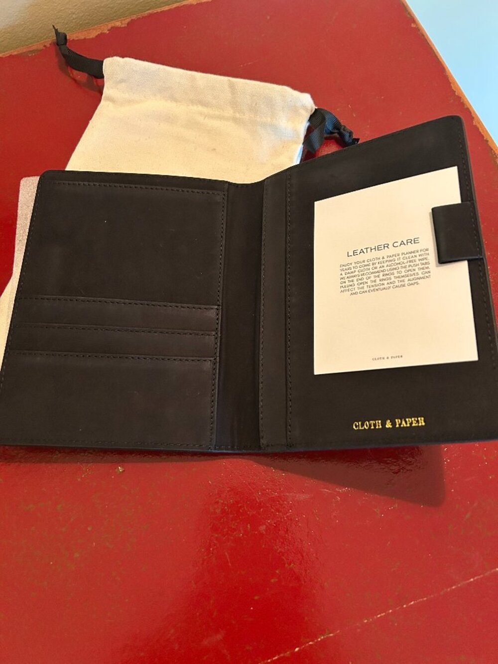 NWT Cloth & Paper Heirloom Leather Folio Cover | CP Petite